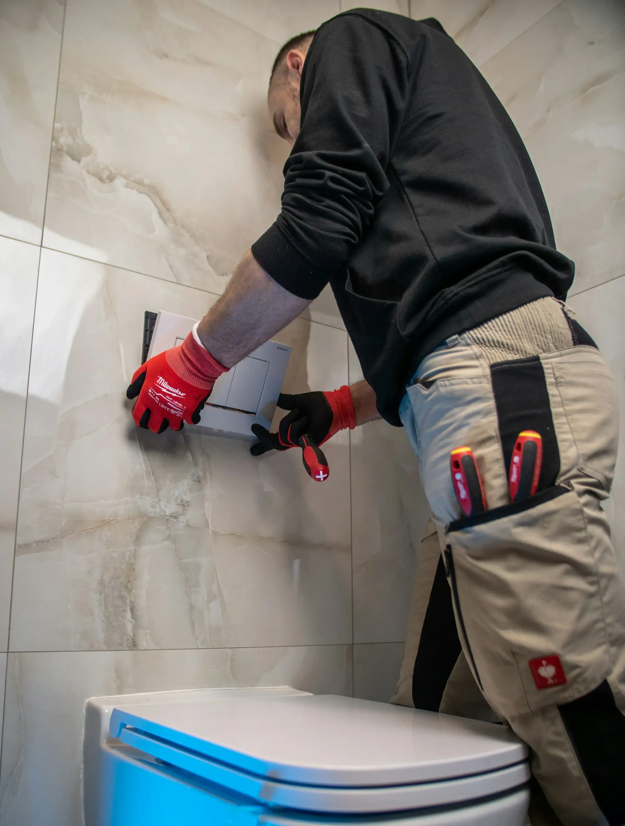 Avant : Salle de bain en travaux